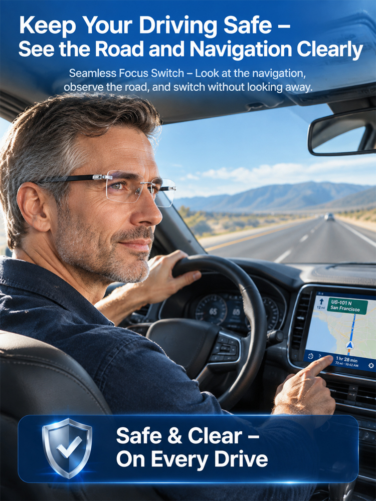 ✨0.01s Auto-Focus Progressive Glasses +1.00~+7.00D Stepless for Reading & Driving✨