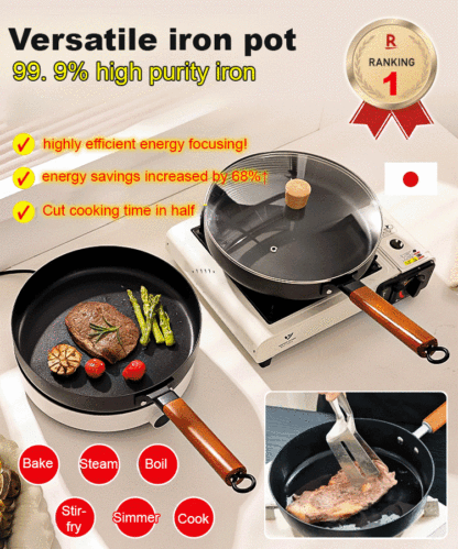 🍳 Ditch the chemicals! ✨ Get the Japanese artisan pan that's naturally non-stick, lasts 50 years, and is now 50% OFF! 