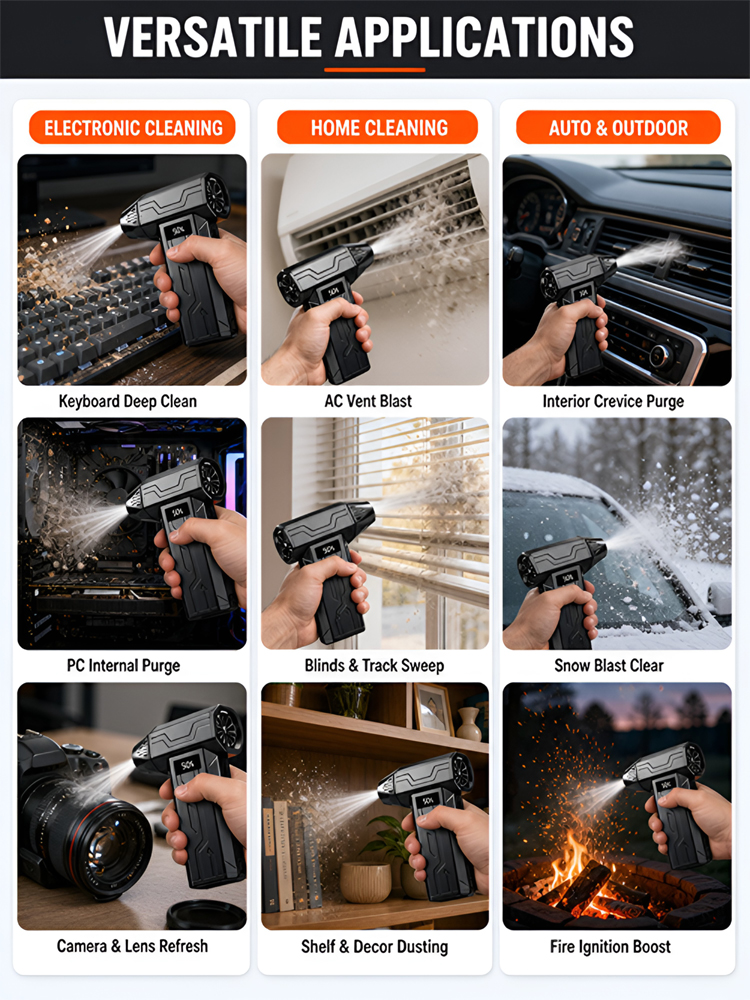 🌪️ ⚡ Turbo jet blower blasts hidden dust away in 3 seconds!