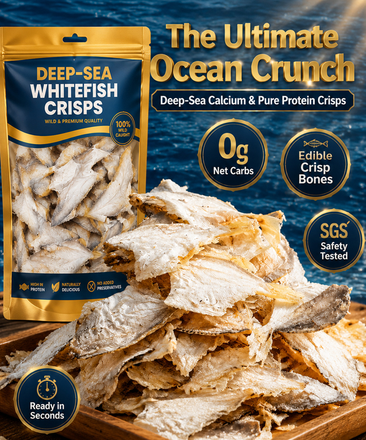 【Today's Special Offer:Buy 6 Get 3 Free】🌊Crispy Deep-Sea Fish Jerky | High Protein | Low Calorie 💪 FDA Certified Crisp Bite