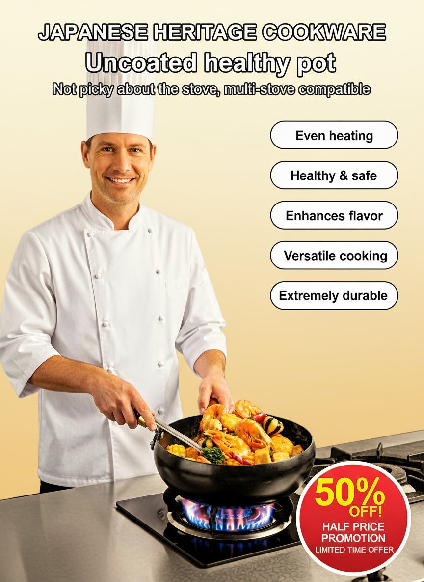 🍳✨ Say Goodbye to Chemical Coatings! Cook Oil-Free with Your Uncoated healthy pot Iron-supplemented pure iron non-stick pot! 🌿💪