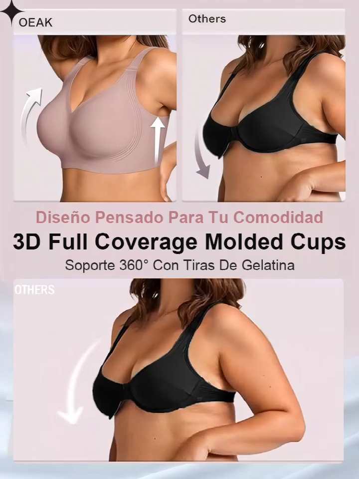 Smart TempControl Wireless Bra | Corrects Side Spill | Seamless 3D Lift Technology 🌿