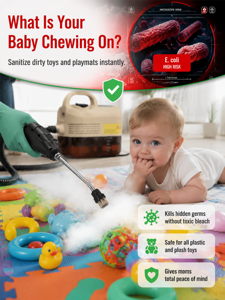 🔥 Powerful Steam Cleaner | Heats up in 30 seconds ⏱️ Deep cleaning | Comes with 6 professional nozzles | Save thousands of pounds 🧼
