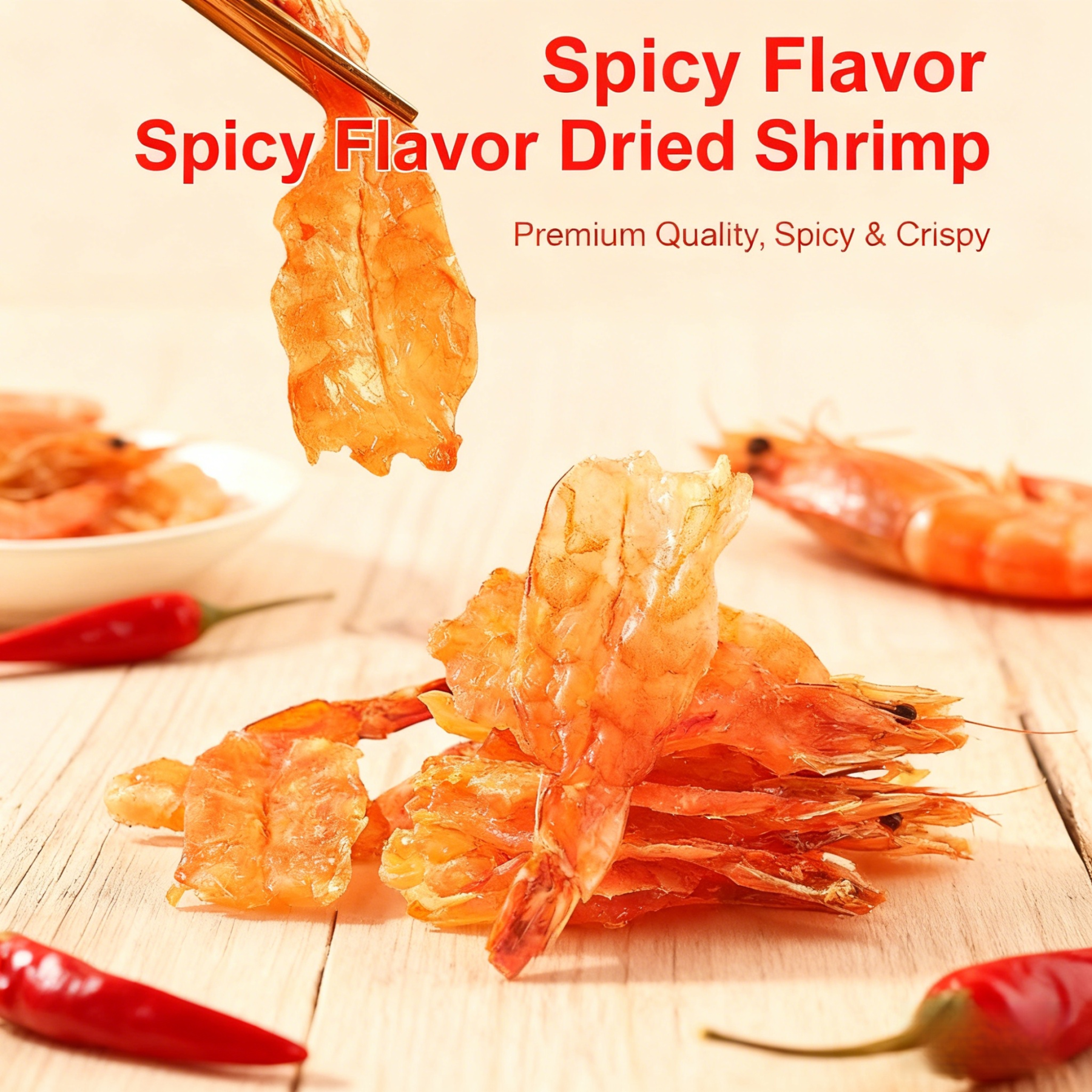 🦐 The Ultimate Crispy Snack! ✨ Wild-Caught, 0-Oil, High-Protein Shrimp. Your healthy addiction! 😋Sea-Caught Butterflied Phoenix Tail Dried Shrimp