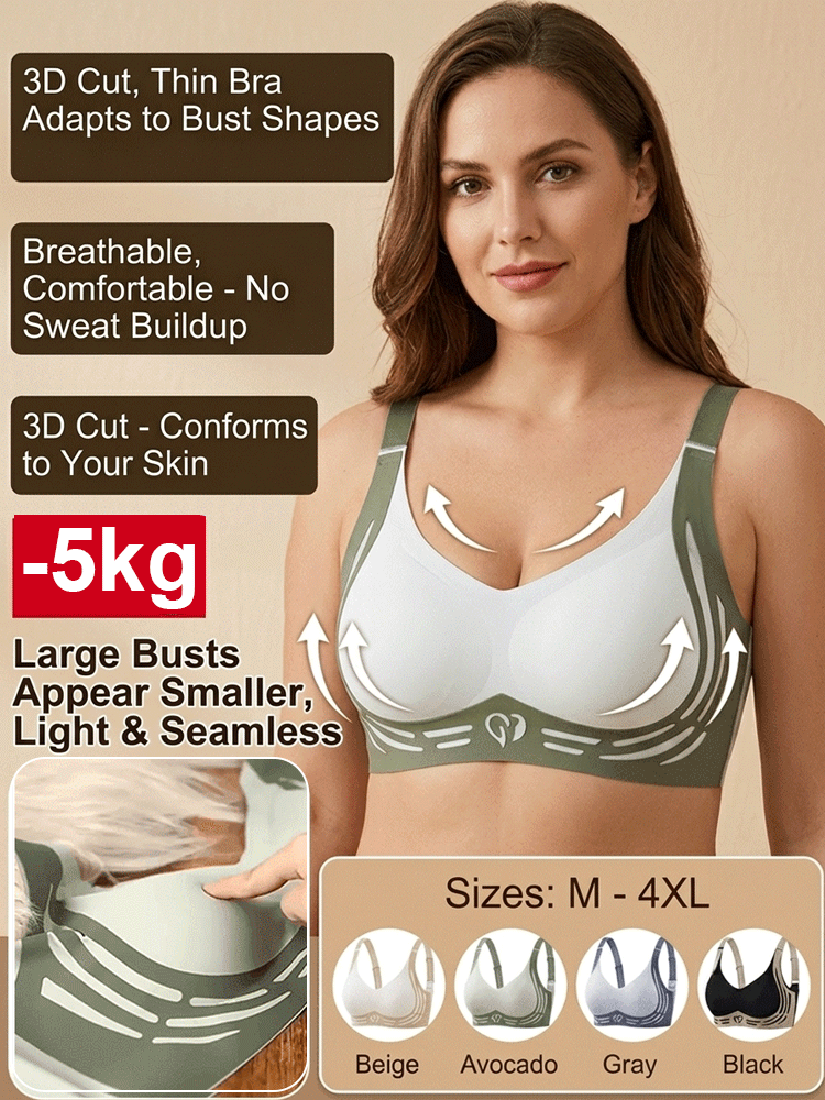 🌸 Wireless Support Bra | Lift and Anti-Sagging | Cooling Invista Fiber | Zero Pressure Comfort | 5 Colors 🌸