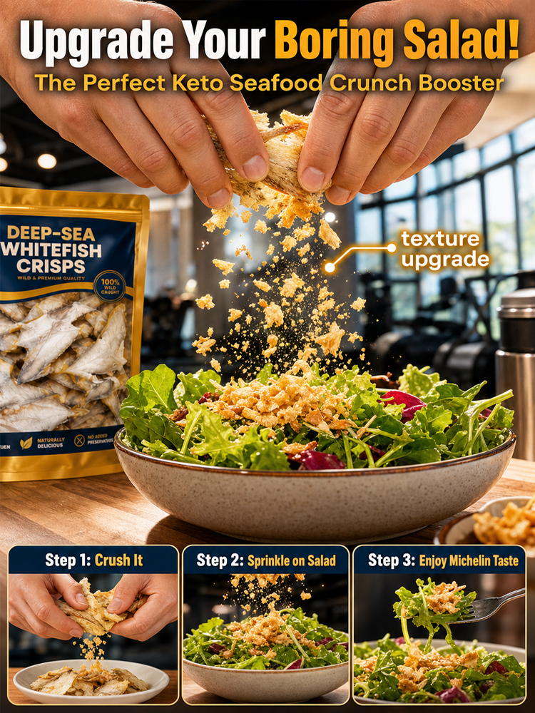 【Today's Special Offer:Buy 6 Get 3 Free】🌊Crispy Deep-Sea Fish Jerky | High Protein | Low Calorie 💪 FDA Certified Crisp Bite
