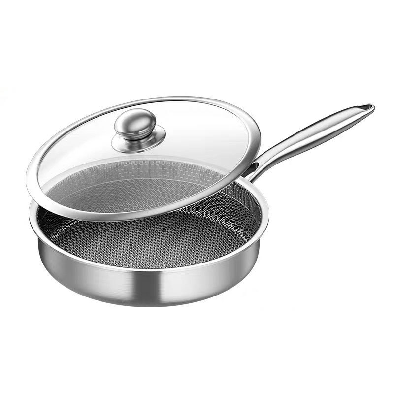 【Made in Germany】 316L Medical Grade Stainless Steel Honeycomb Wok | Non-stick Coating, PFOA Free 🍳