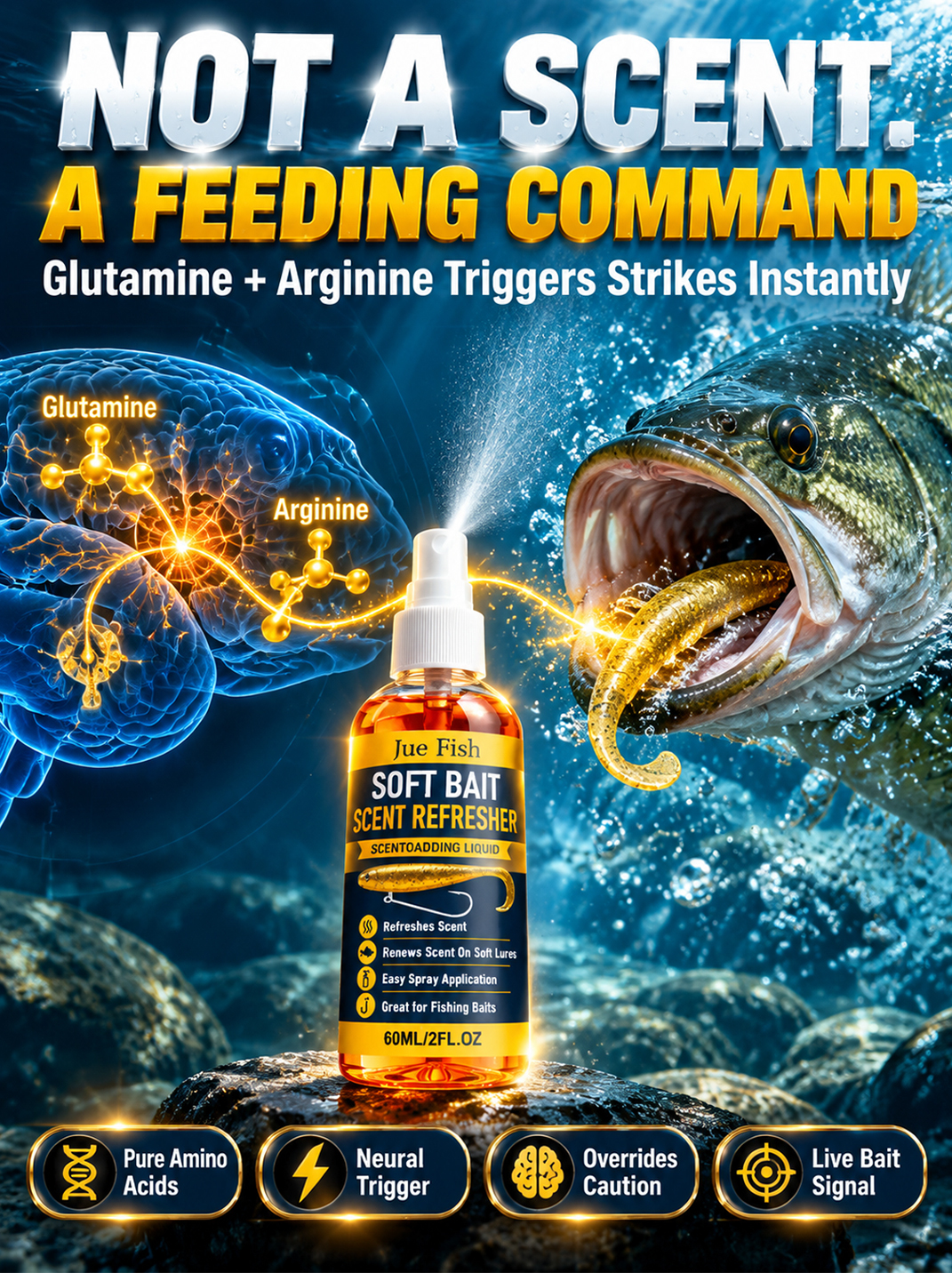 🐟 No More Empty Handed | Pro Angler Secret 🎣Amino Acid Fish Attractant | High Potency | Catch More Bass 🐟