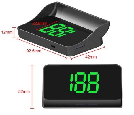 🚗AI head-up display (HUD) with built-in car GPS to prevent speeding tickets. No installation required, plug and play.