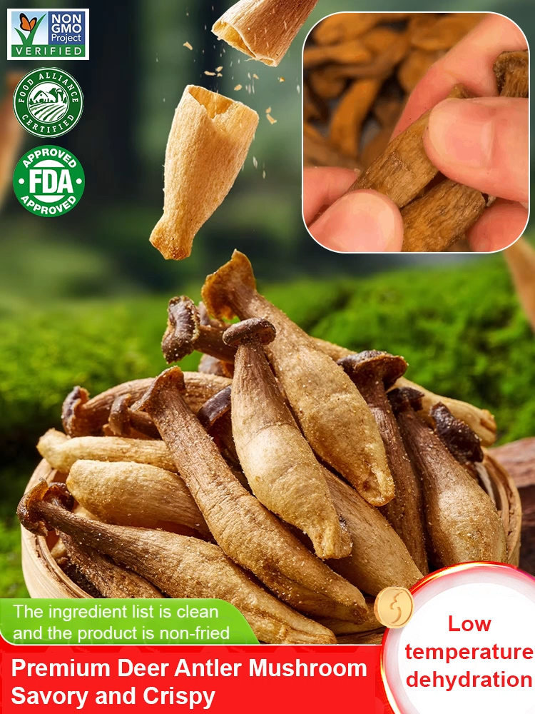 Zero-Additive Low-Fat Black Truffle and Antler Mushroom Crispy Snack🍄✨ Gourmet Crunch, Not Guilt! Try Our Oven-Baked, Zero-Additive Low-Fat Black Truffle and Antler Mushroom Crispy Snack! 😋