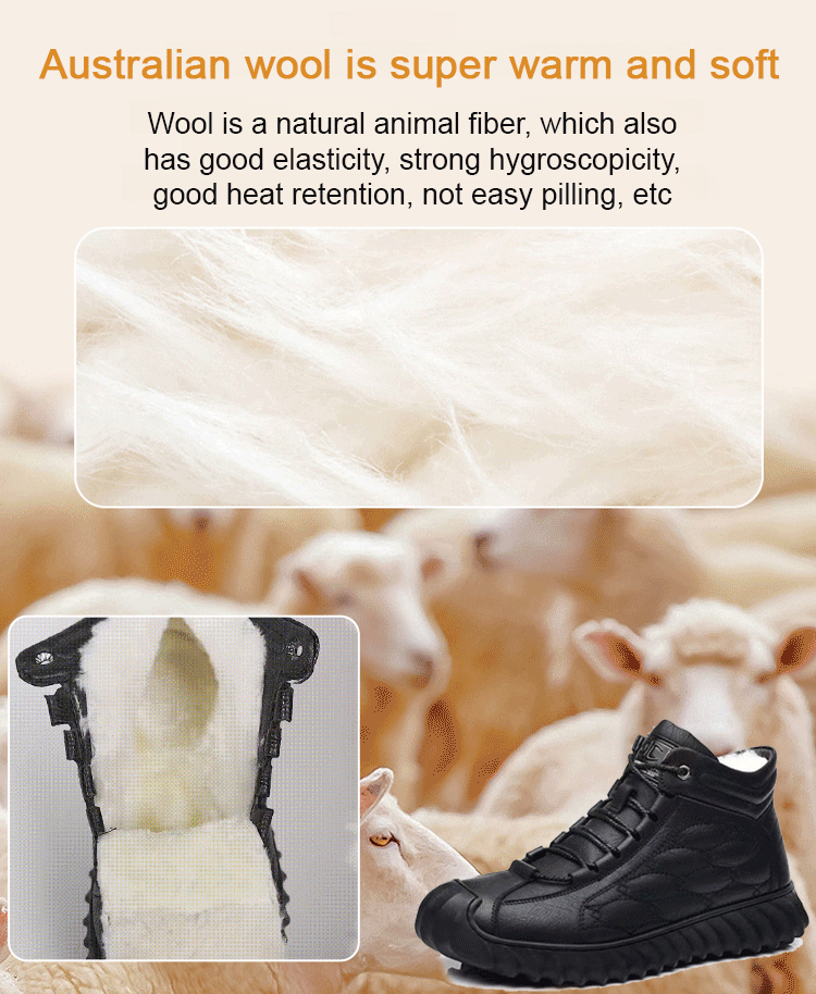 ❄️ Brave -30° weather with Tuscan Leather  100% Merino Wool 🐑. Feel like you're walking on clouds ☁️. Limited stock, 50% off! 