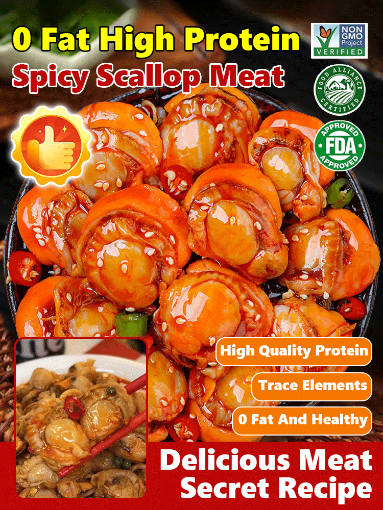 Wild Caught Normandy KingScallops(Canned) | Spicy Garlic Gourmet Seafood | Ready to Eat Keto Snack 🌊🦪