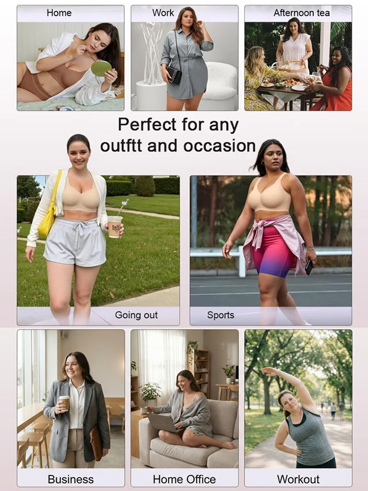 Wireless Ergonomic Support Bra | Invista Cooling Fabric | Anti-Sagging 3D Lift | Surgeon Recommended 🌸