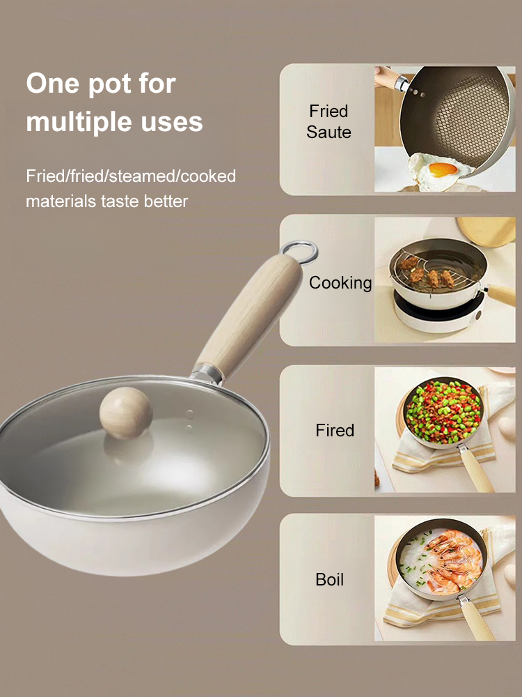 🍳Ceramic Titanium Uncoated Non-Stick Wok✨ Cook Healthy, Clean Easy! Our PFOA-Free, Lightweight Ceramic Titanium Wok.🥇