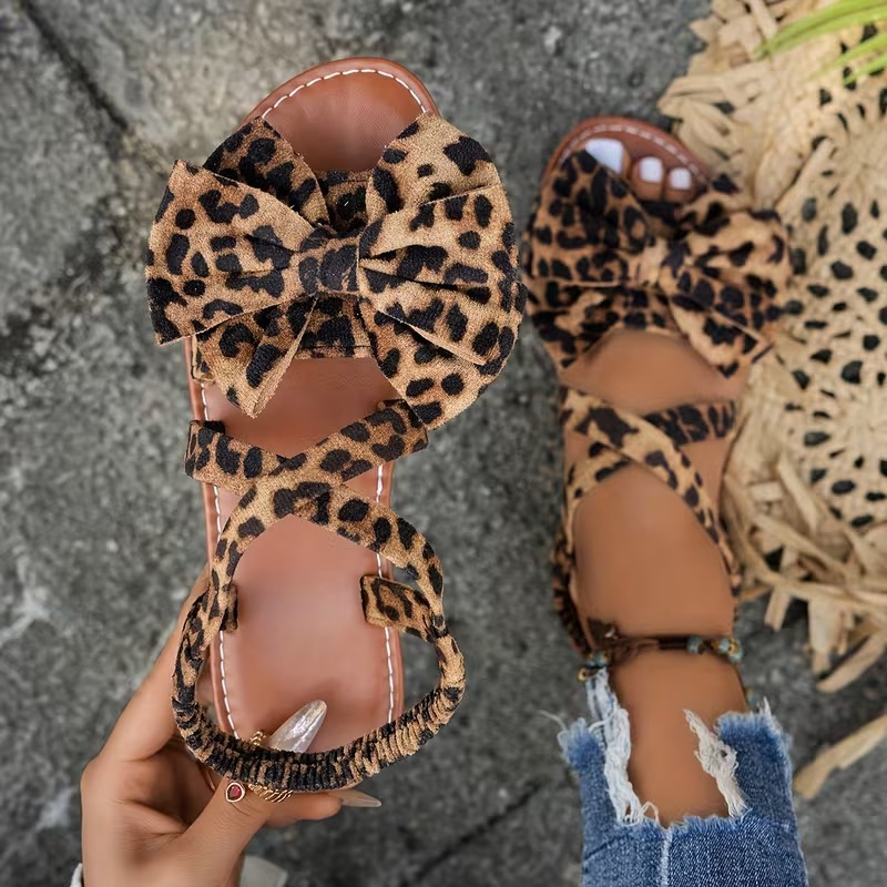 Women's Ankle Strap Bow Sandals
