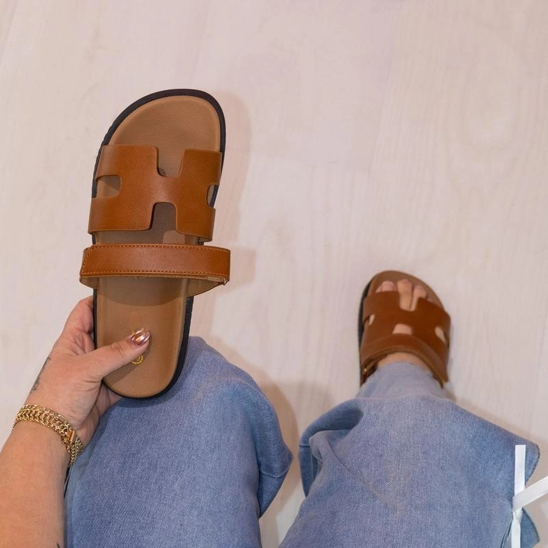 Women's Flat Strap Velcro Sandal