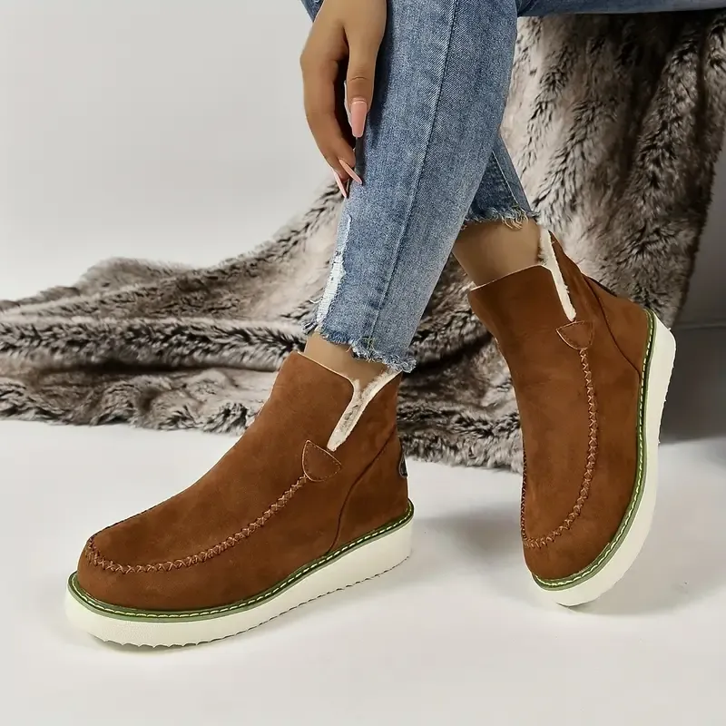 Women's Winter Ankle Boots with Faux Fur Lining