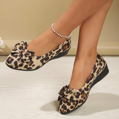 Women's Cute Black Bow Flat Shoes