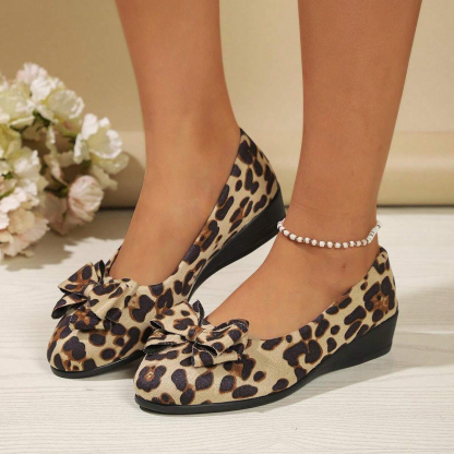 Women's Cute Black Bow Flat Shoes