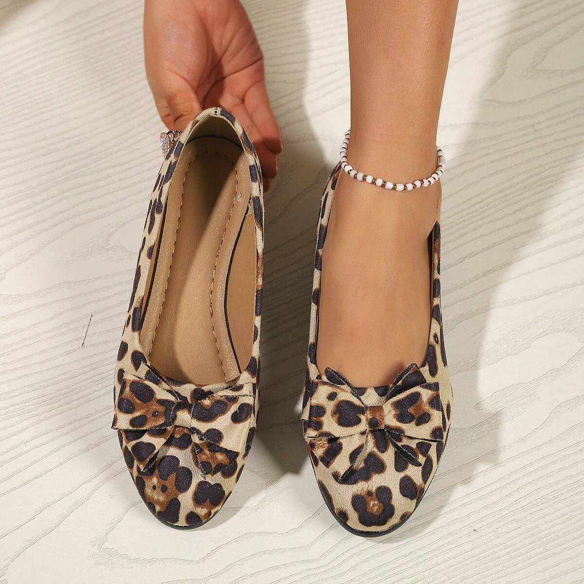 Women's Cute Black Bow Flat Shoes