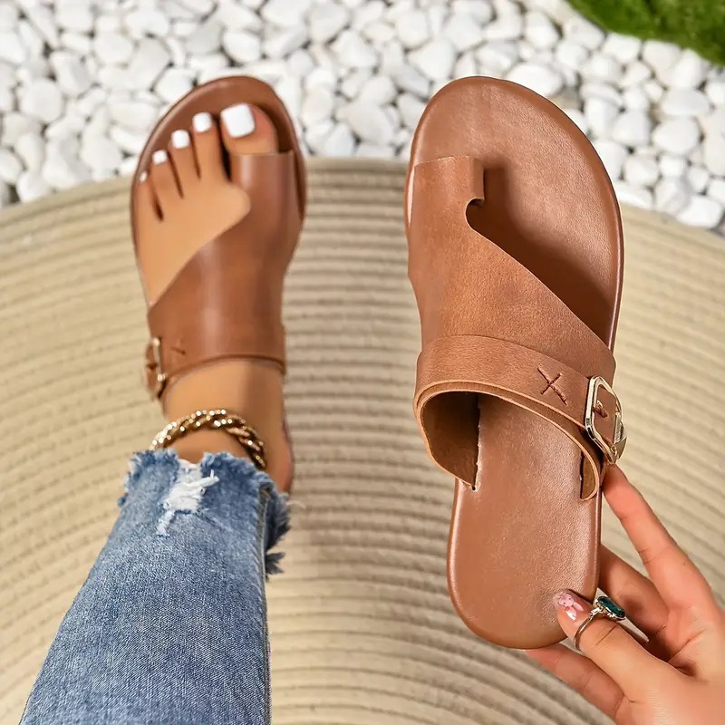 Stylish Solid Color Slide Sandals