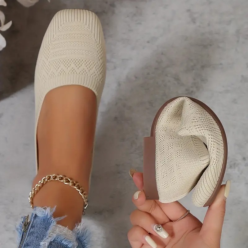 Women's Slip-On Woven Flat Casual Shoes