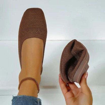 Women's Slip-On Woven Flat Casual Shoes