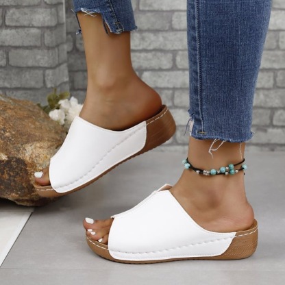⭐ Last Day Sale 50% OFF ⭐ Bred Strap Platform Peep Toe Tofflor