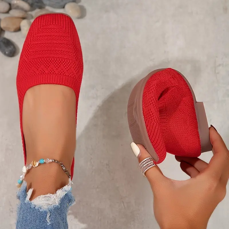 Women's Slip-On Woven Flat Casual Shoes