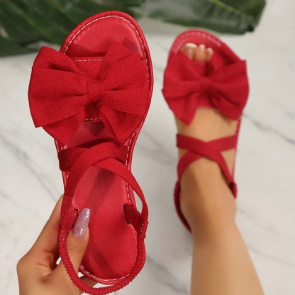 Women's Ankle Strap Bow Sandals