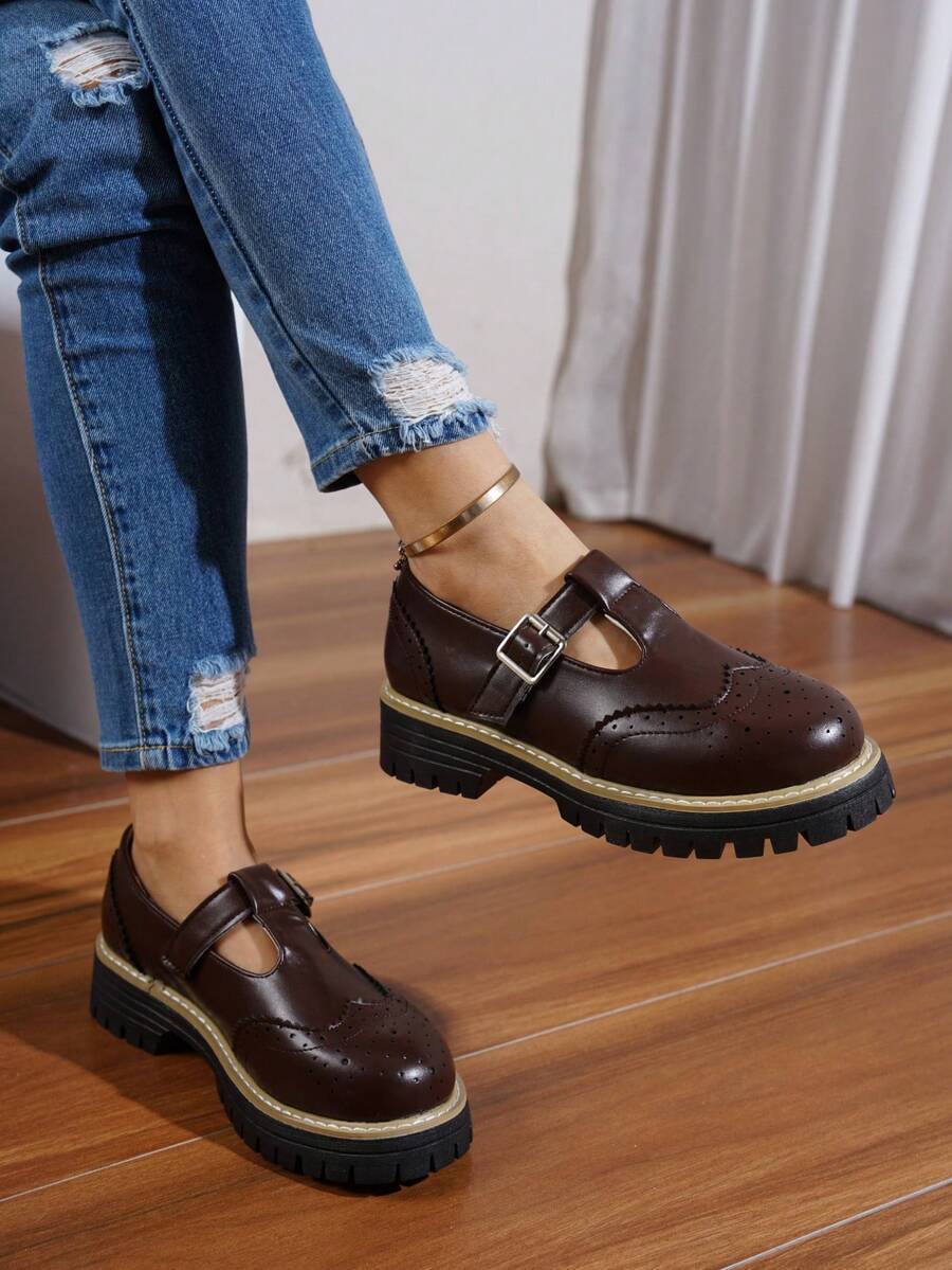 Women's Classic Retro Brogue Loafers