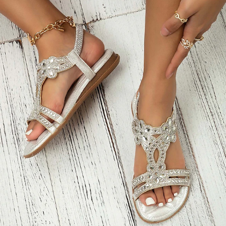 Women's Comfort Classic Wedge Bowtie Slide Sandals