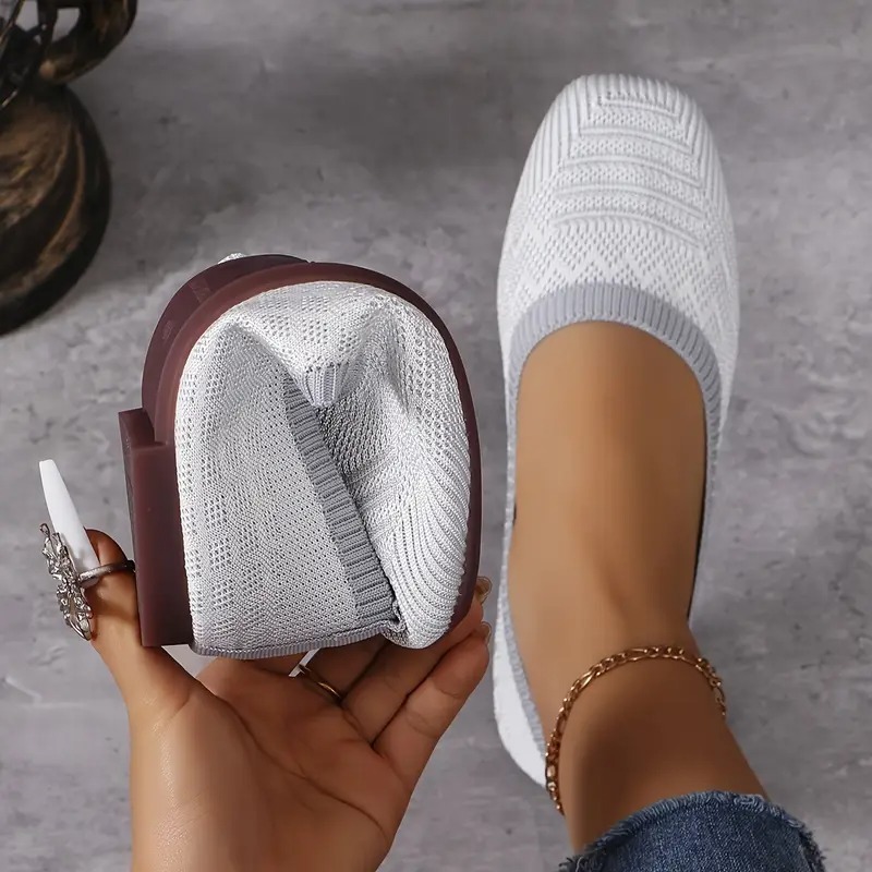 Women's Slip-On Woven Flat Casual Shoes