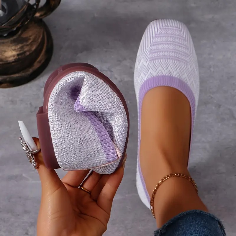 Women's Slip-On Woven Flat Casual Shoes