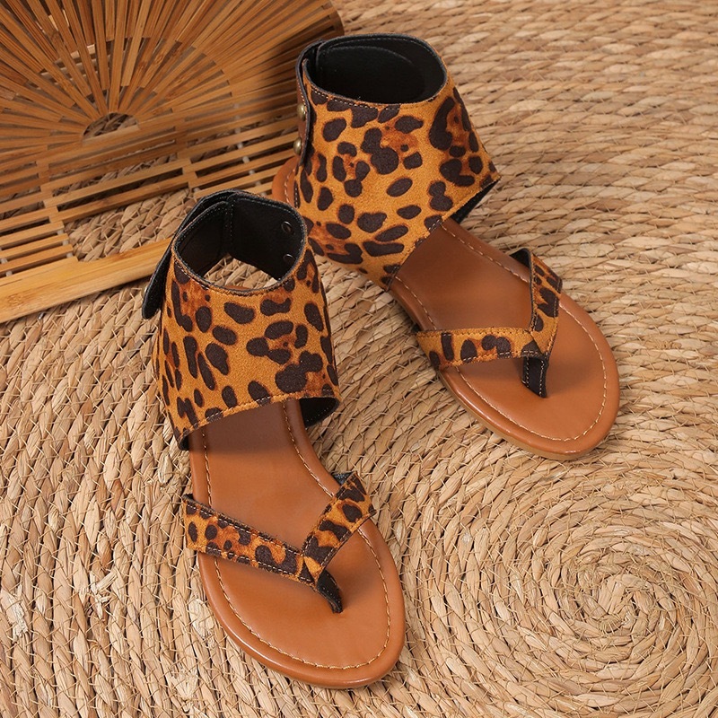 Orthopedic Leather Heel Sandals