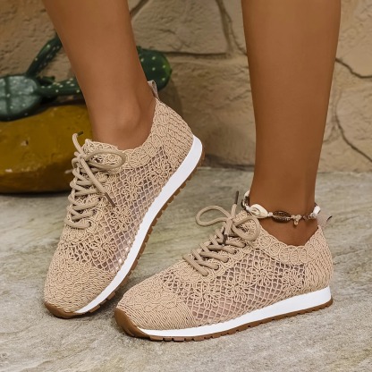 Floral Embroidery Casual Sneakers