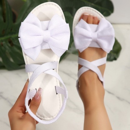 Women's Ankle Strap Bow Sandals