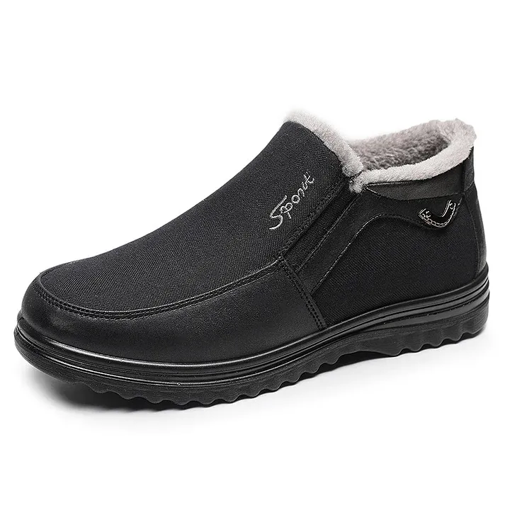 Keep Warm Winter Boots Slip on Comfortable Plush Fur Ankle Boots