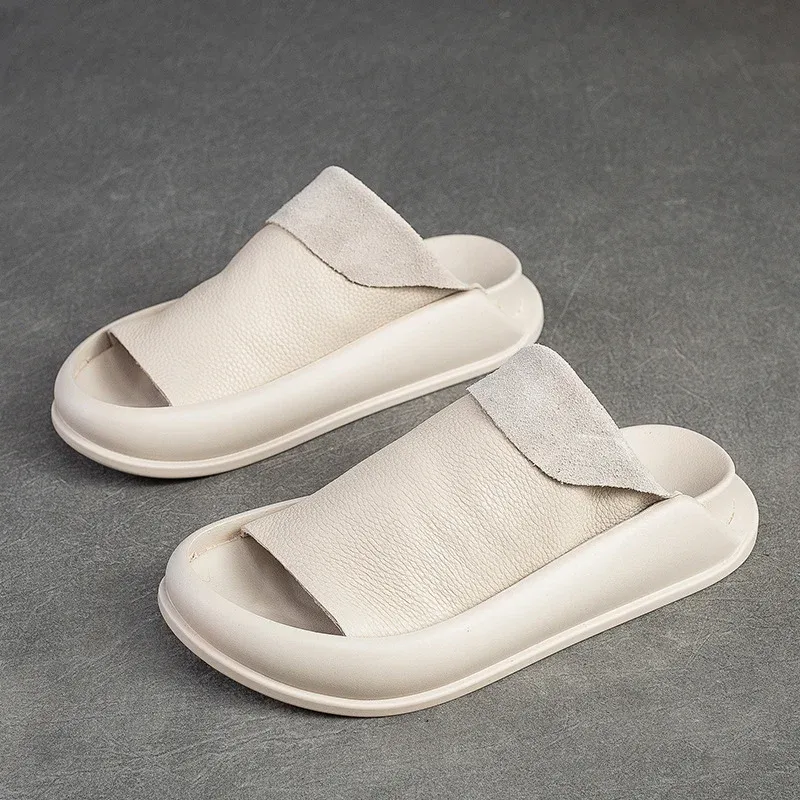 Women's Soft Leather Platform Sandals