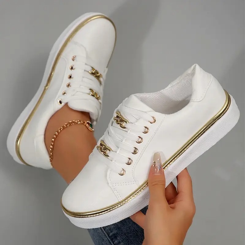 Women's Tennis Lace Up Casual Sneakers