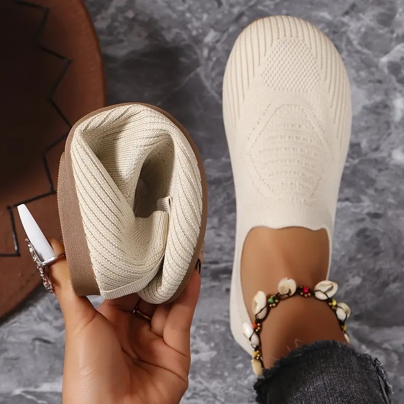 Women's Slip-On Woven Flat Casual Shoes