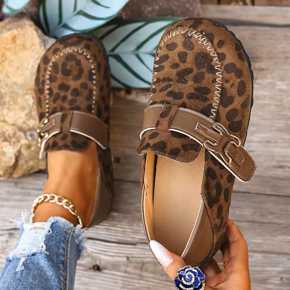 Women's Round Toe Retro Slip-on Mules