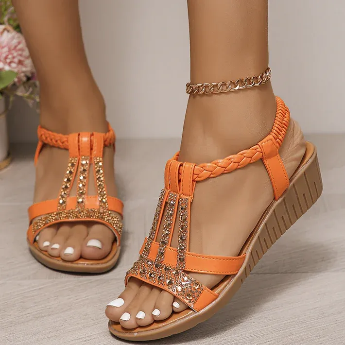 Women's New Summer Rhinestone Open Toe Orthopaedic Sandals