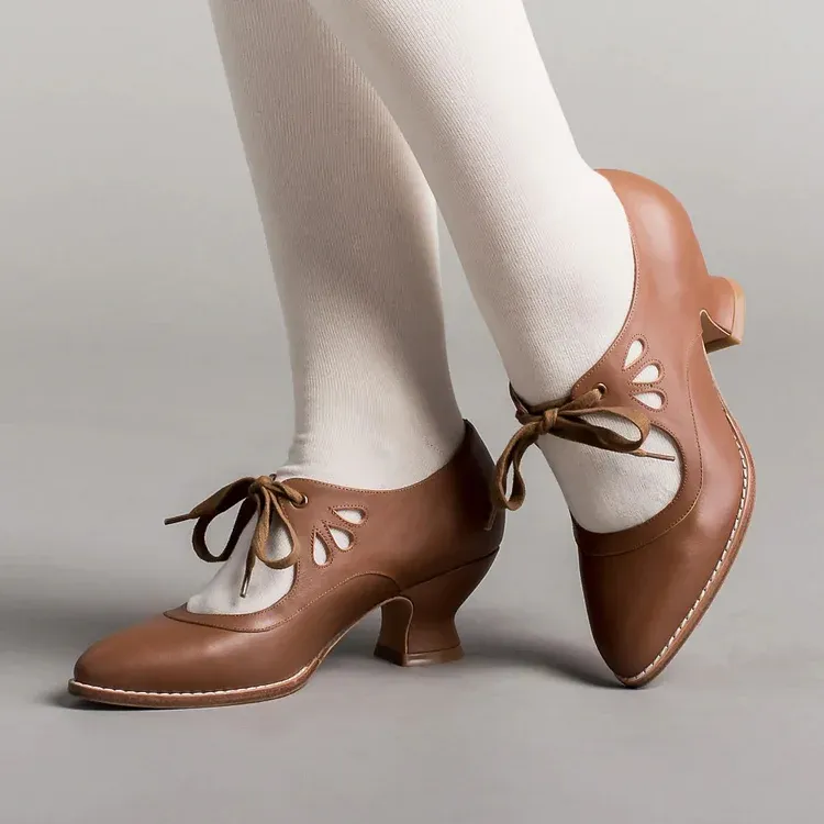 New Women's Orthopaedic High Heel Leather Shoes