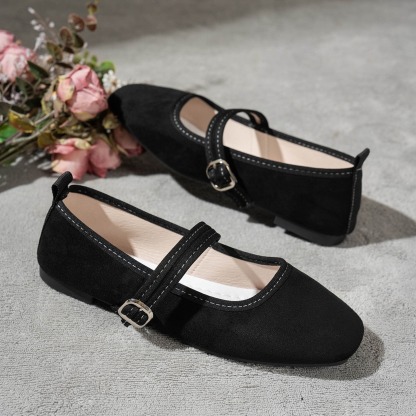 Women's Square Toe Mary Jane Flats