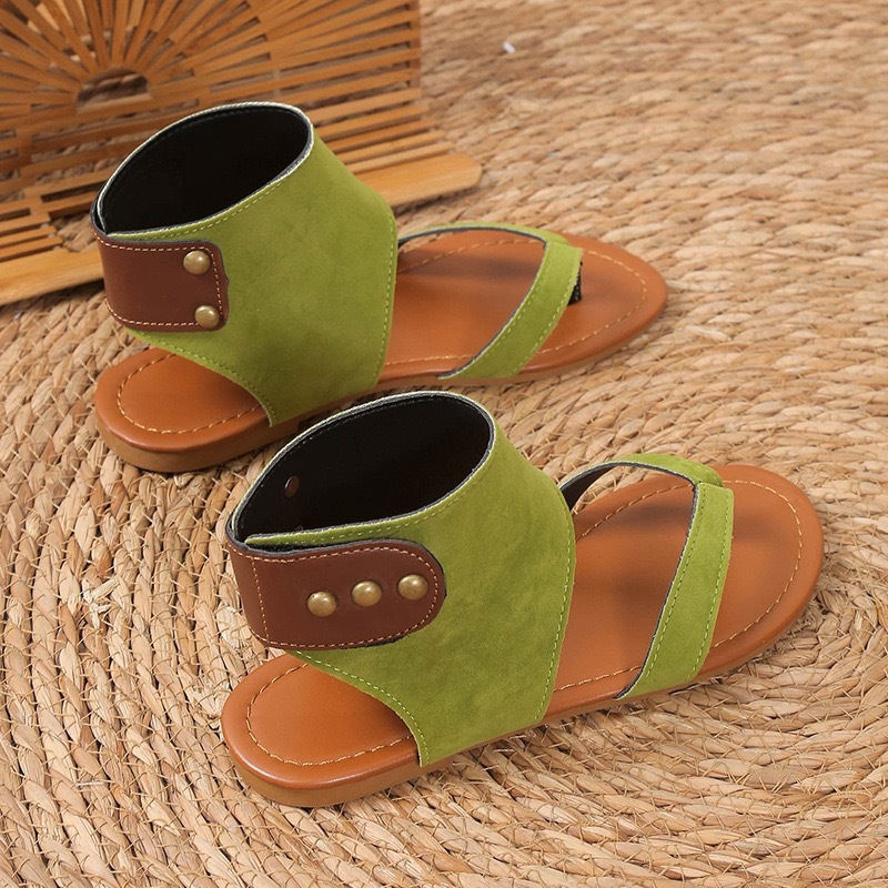 Orthopedic Leather Heel Sandals