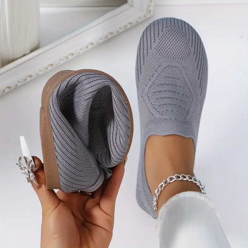Women's Slip-On Woven Flat Casual Shoes