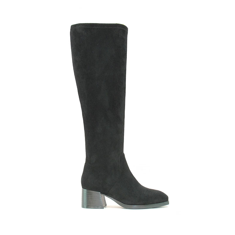 Faux Suede Knee High Stretch Boot