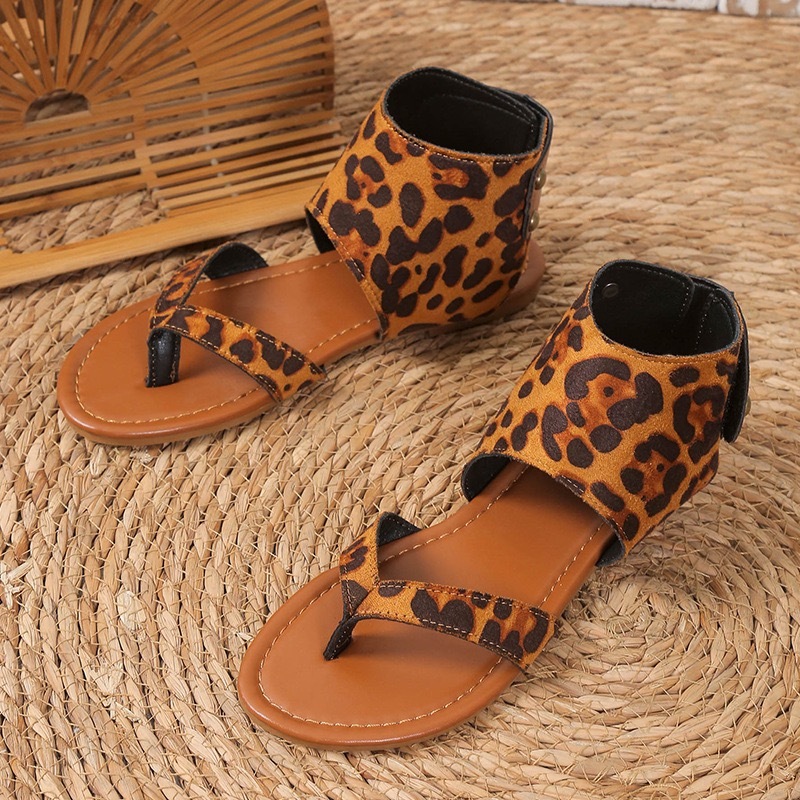 Orthopedic Leather Heel Sandals