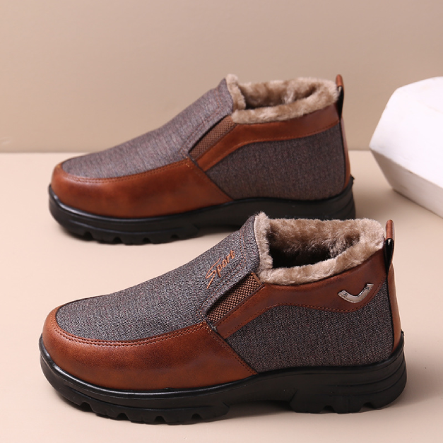 Keep Warm Winter Boots Slip on Comfortable Plush Fur Ankle Boots
